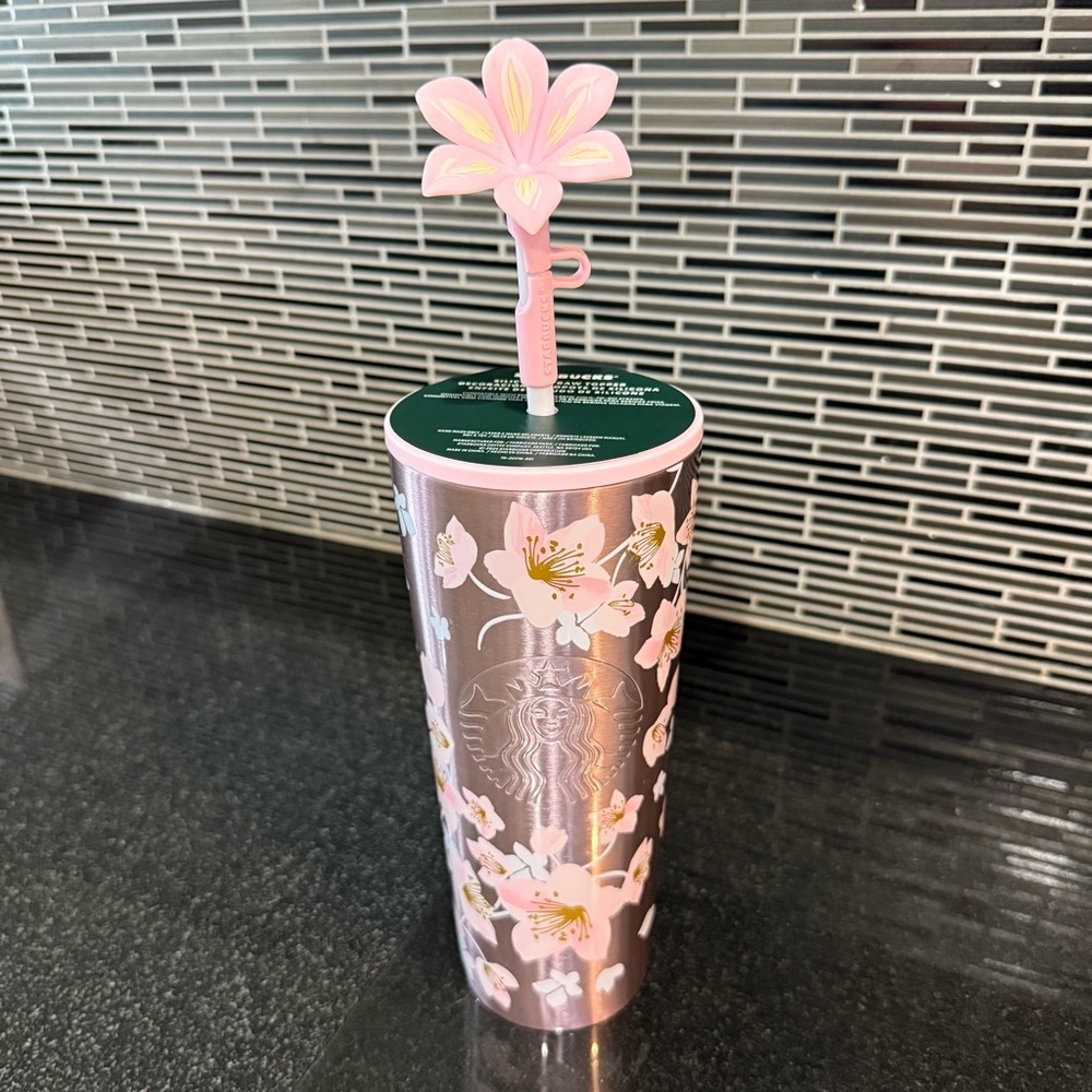 NWT Starbucks Pink Cherry Blossom Tumbler